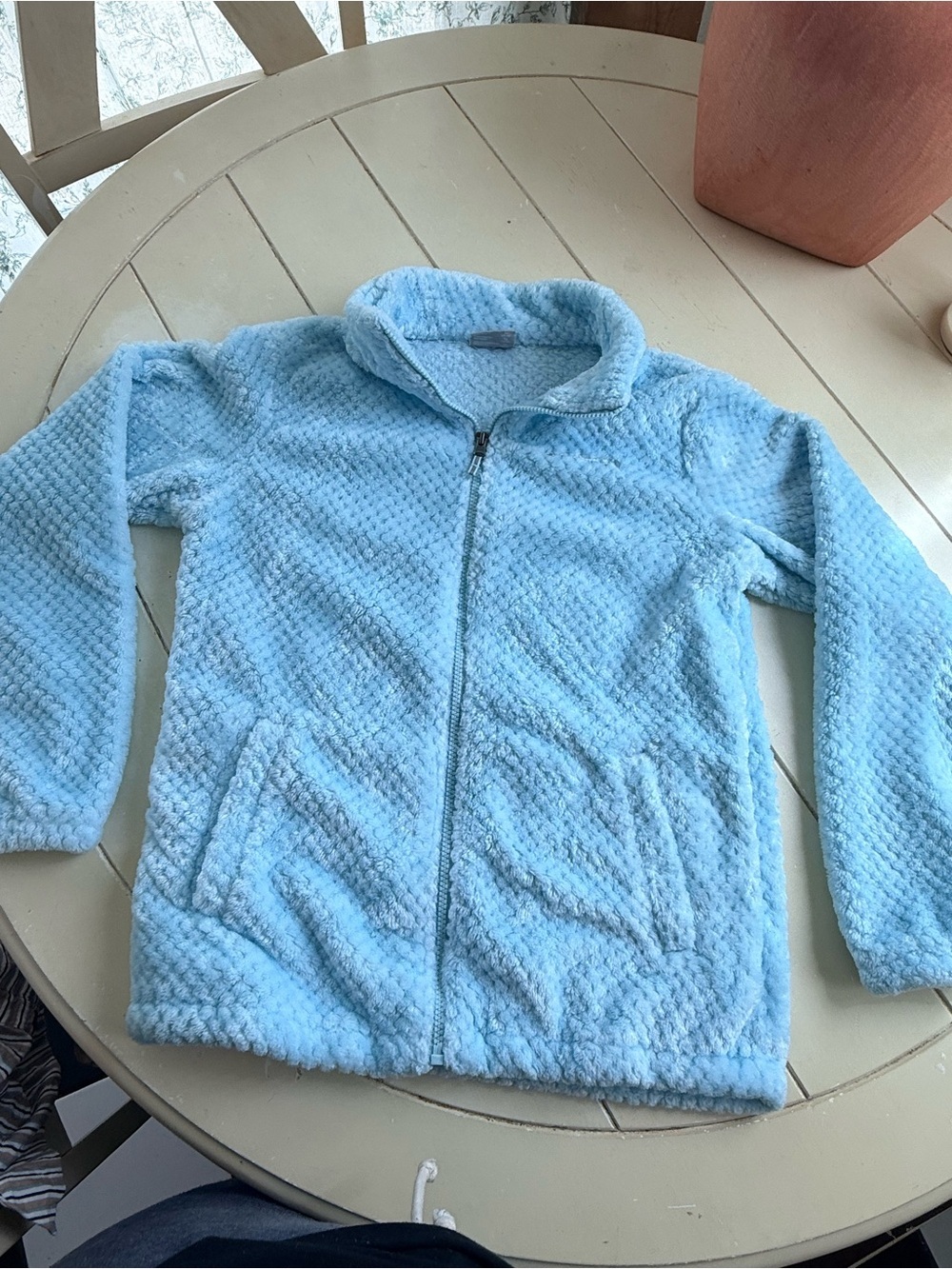 Columbia Light Blue Fuzzy Full-Zip Kids Jacket